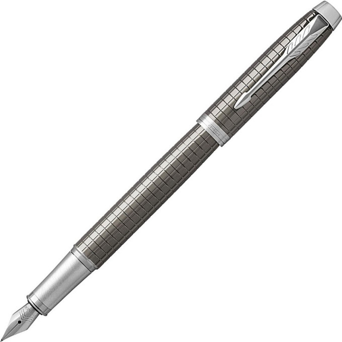 Ручка перьевая PARKER IM PREMIUM DARK ESPRESSO CHISELLED CT, F 1931681